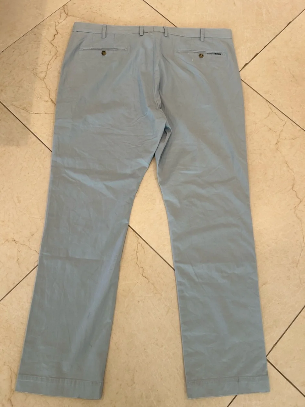 Ralph Lauren Light Blue Chino Pants Straight Fit Casual Preppy Trousers 42/32